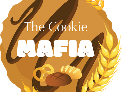 Logo Design: The Cookie Mafia design graphic design illustration logo practice typography vector