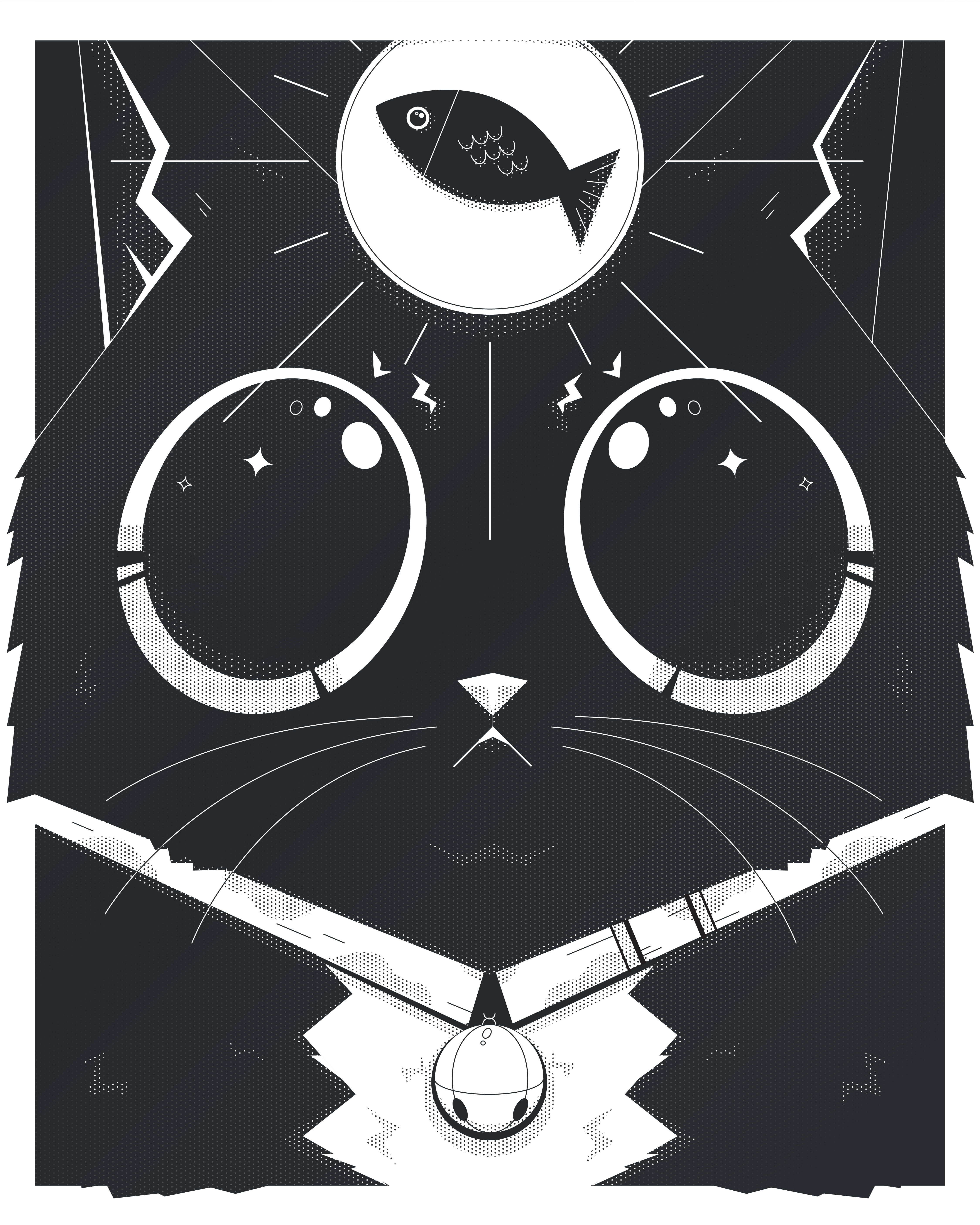 "My Cat, Boo" Illustration adobe illustrator animal art poster cat cats columbus digital art illustration illustrator pet vector