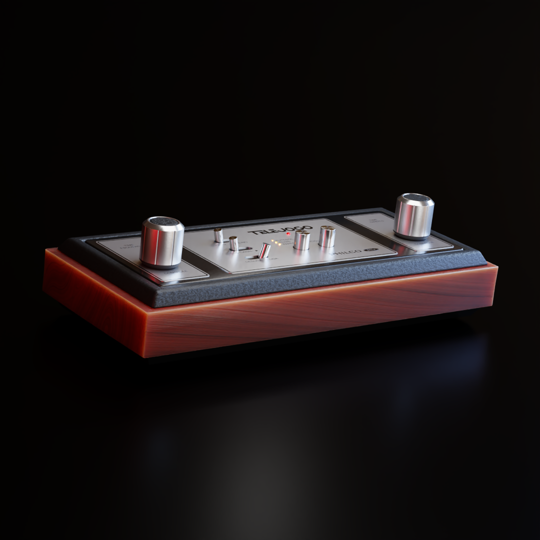 Telejogo - The First Video Game Console Launched in Brazil 3d animation blender brazil firstbrazillianvideogame game graphic design magnavoxodyssey motion graphics philcoford pong psthome telejogo videogame
