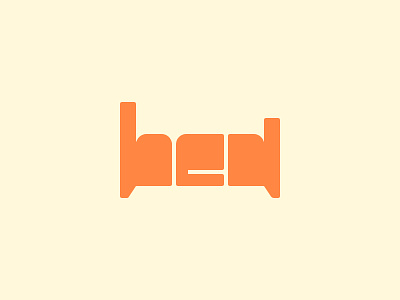 Bed Logo bed branding concept flat furniture icon logo side simple symbol