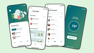 Physmate: Smart Goniometer App for Physiotherapists app design figma product design ui ux