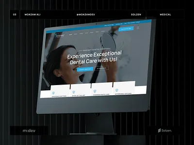 Dental/Medical Website Design - Case Study branding dentist design designer developer frontend graphic design medical ui uiux ux web web design websites