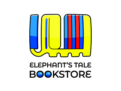 Elephant's Tale Bookstore Logo Design book books branding children design education facebook graphic design kids logo logotype social networks store дизайн