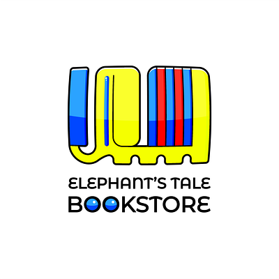 Elephant's Tale Bookstore Logo Design book books branding children design education facebook graphic design kids logo logotype social networks store дизайн