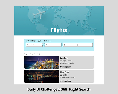 Daily UI Flight Search #068 flight search ui uidesign uiux ux uxdesign webdesign