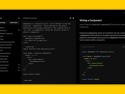 Docs Editor black cms css dark dark mode dashboard docs documentation editor html markdown ui