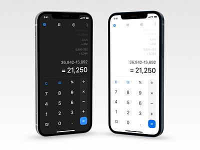 Calculator UI - dark and light mode app calculator dailyui dark mode design ui