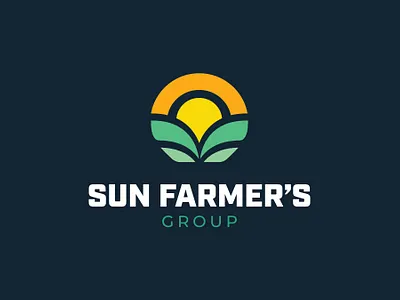 Sun Farmer's Group Branding americana branding energy farm industrial leaf sun logo solar solar energy sun farm