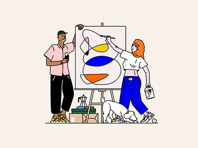 The Painter artwork brand illustration custom illustration design digital art digital illustration drawing graphic illustration illustration scene painter qillo qillo studio vector vector art vector artwork vector illustration vector work