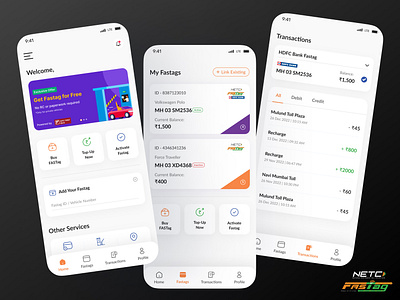 Fastag App Design app case study app design application case study design fastag fastag app fastag app design fastag case study travel app ui ui trend uiux ux