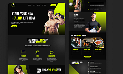 Fitnesscoach Website coach design figma fitness gym ui ux uxui webdesign webflow