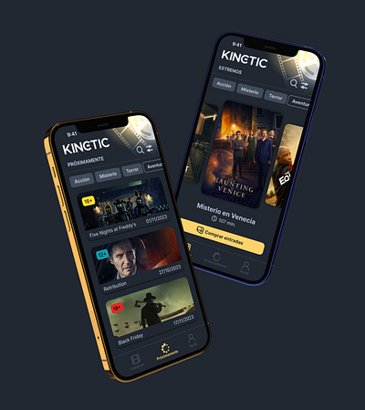 Kinetic — Cinema App branding design thinking graphic design research ui ux