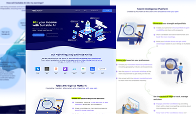 Redesigning Suitable Landing page landing page recruiting suitable typography ui ux