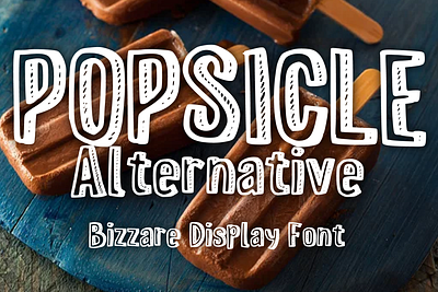 Popsicle Alternative Font cartoon comic design display font font font design graphic graphic design hand drawn font hand drawn type hand lettering handwritten headline lettering logotype text type design typeface typeface design typography