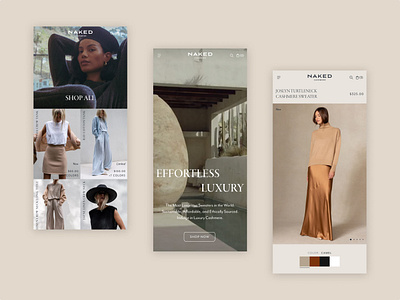 NAKED CASHMERE - Luxury Shopify Plus Redesign branding design development ecommerce pdp plp shopify plus storytelling uxui design