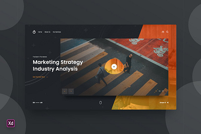 Landing Page Template - Adobe XD 3d animation branding graphic design hero header logo motion graphics ui