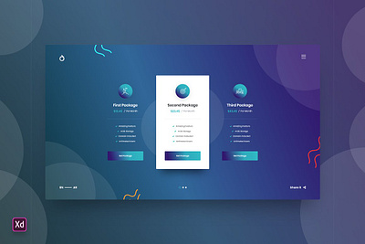 Pricing Table Landing Page Template - Adobe XD 3d animation branding graphic design logo motion graphics pricing table ui ux xd