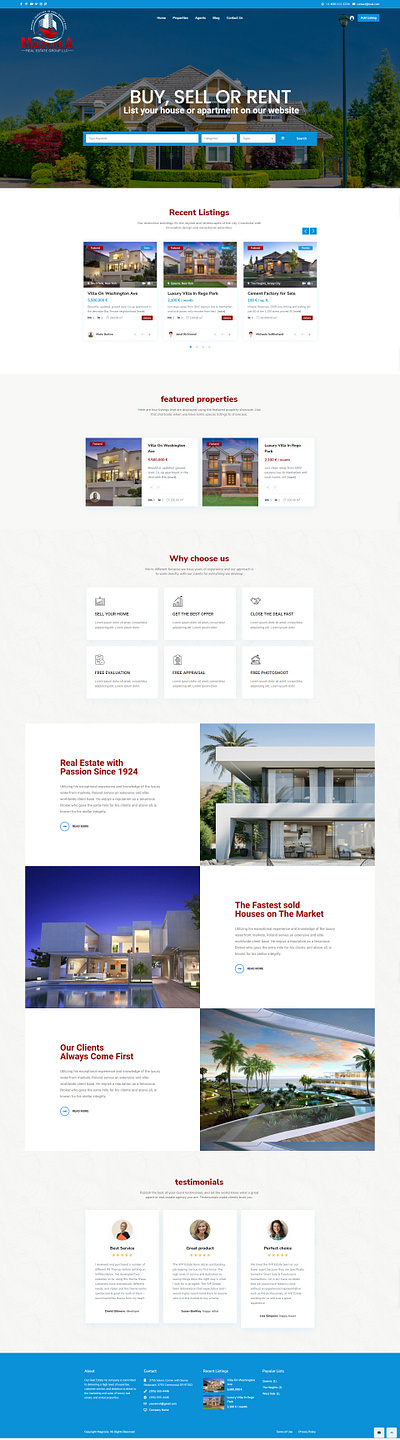 Business Website for Real Estate Company professional web builders web developers web development services