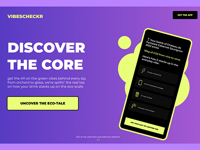 VIBESCHECKR - GenZ Provenance App app gen z landing page provenance wine