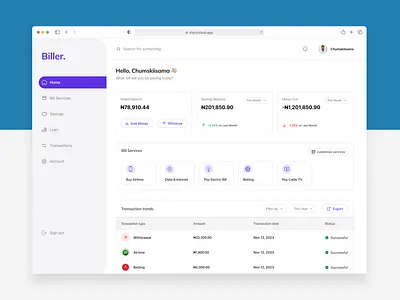 Web bill Payment app app design finance fintech product design ui uiux web design