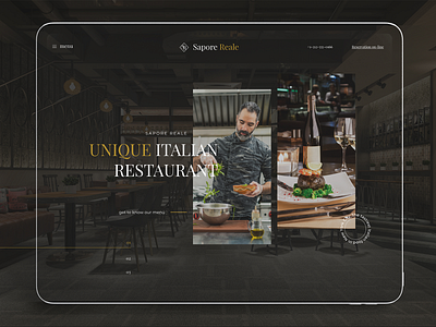 Restaurant Layout graphic design italian modern prestige restaurant ui web design