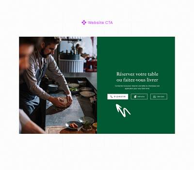 Restaurant CTA design figma ui webflow website