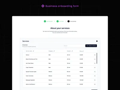 Calendora onboarding - services step app calendora design figma product design ui ux web app