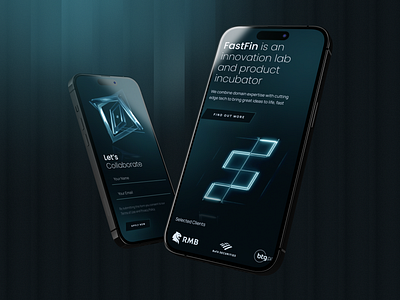 Mobile Website Design for Fintech Agency | UX/UI 3d animation branding design finance fintech graphic design illustration logo mobile motion graphics neon responsive ui uxui web design website