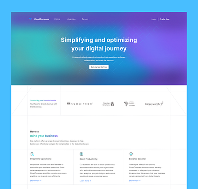 Landing Page Design - SaaS landing page design saas saas design saas ui ui uiux uiux design