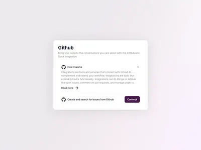 Slack integration app design flat ui