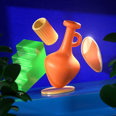 3D Vases 3d cinema 4d design lighting motion styleframe textures