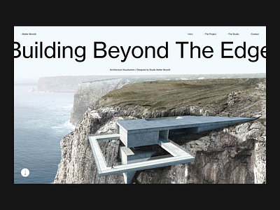 Building Beyond the Edge - Portfolio Design (Concept) architecture art direction branding graphic design motion graphics ui web web design