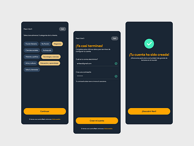 Navi App - Finalización de registro branding ui