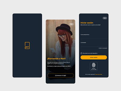 Navi App - Splash Screen - Login ui