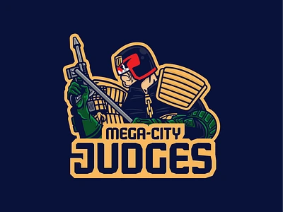 Judge Dredd hockey jersey 2000ad branding comics design ice hockey illustration jersey design judge dredd logo logo design logos sports sports branding vector