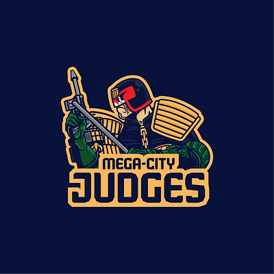 Judge Dredd hockey jersey 2000ad branding comics design ice hockey illustration jersey design judge dredd logo logo design logos sports sports branding vector