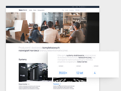 Teleinform - Technical Industry Web Design ict minimalistic modern technical telecomunication telkom ui ux white