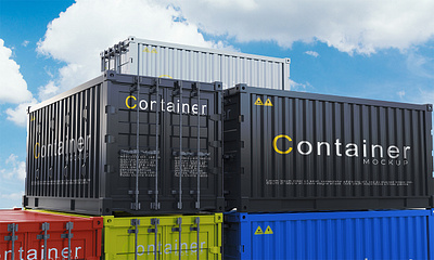 Container Delivery Mockup 3d animation branding design graphic design illustration logo vector