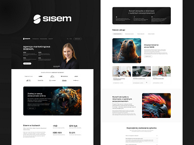SEO / SEM Agency Website Design ai black design desktop minimalistic sem seo typo typography ui ux white