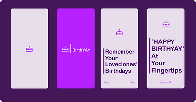 BirthYAY birthday mobile app product design ui ux