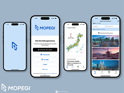 Mopegi - Travel App UI Design ui