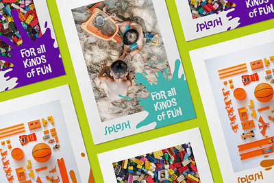 Splash branding fun graphic design logo poster toy