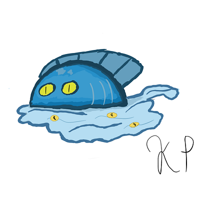 Water Slime Drawing (Tiny) drawing fantasy monster new