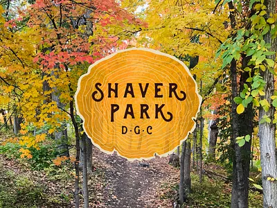 Shaver Park Disc Golf Course badge branding custom design disc golf identity