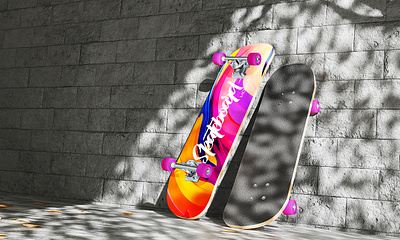 Skateboard Mockup 3d animation branding design graphic design illustration logo vector