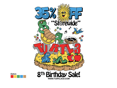 TURTL3 CO - STOREWIDE (FLYER) branding design flyer graphic design illustration logo poster store
