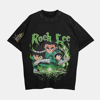 Half Sleeve Anime Rock Lee T-shirt Design anime animet shirt design fashion fashiondesign graphic design illustration rock lee rocklee t shirt t shirtdesign