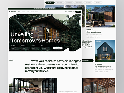 Crystaval - Real Estate Website agency apartment architecture design homepage interface landing page property property website real estate real estate website realestate realtor ui ui design uiux web web design website website design
