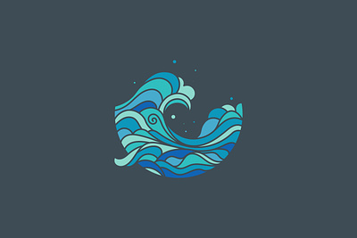 Ocean wave flow vector design logo branding design flowing graphic design illustration logo ocean sea splash tsunami vector water wave wave water