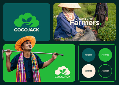 Logo Design: CocoJack academy agriculture agro branding cocojack design graphic design green logo logo design